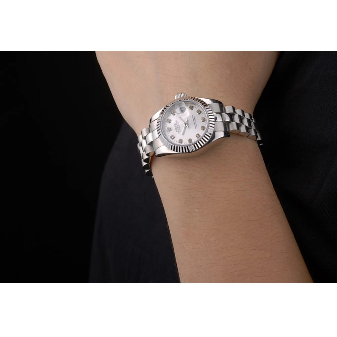 MiroTime 0806 Rolex Datejust Polished Stainless Steel Silver Dial